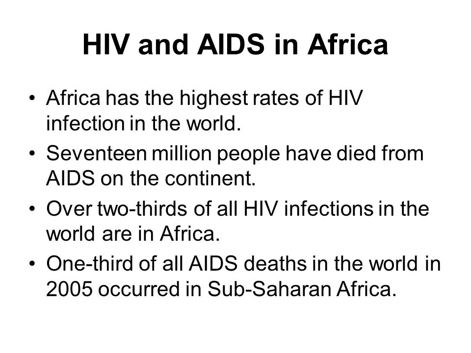 Global information and education on HIV and AIDS